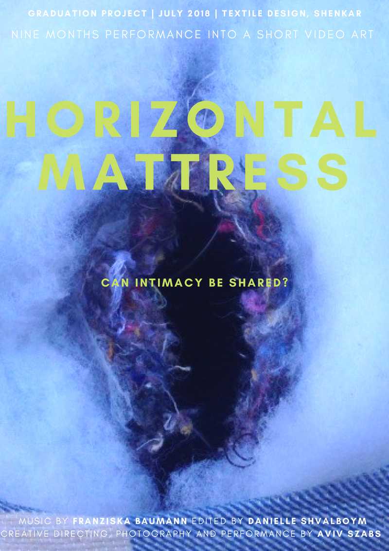 Poster, Horizontal Mattress Performance Video, Aviv Szabs 2019